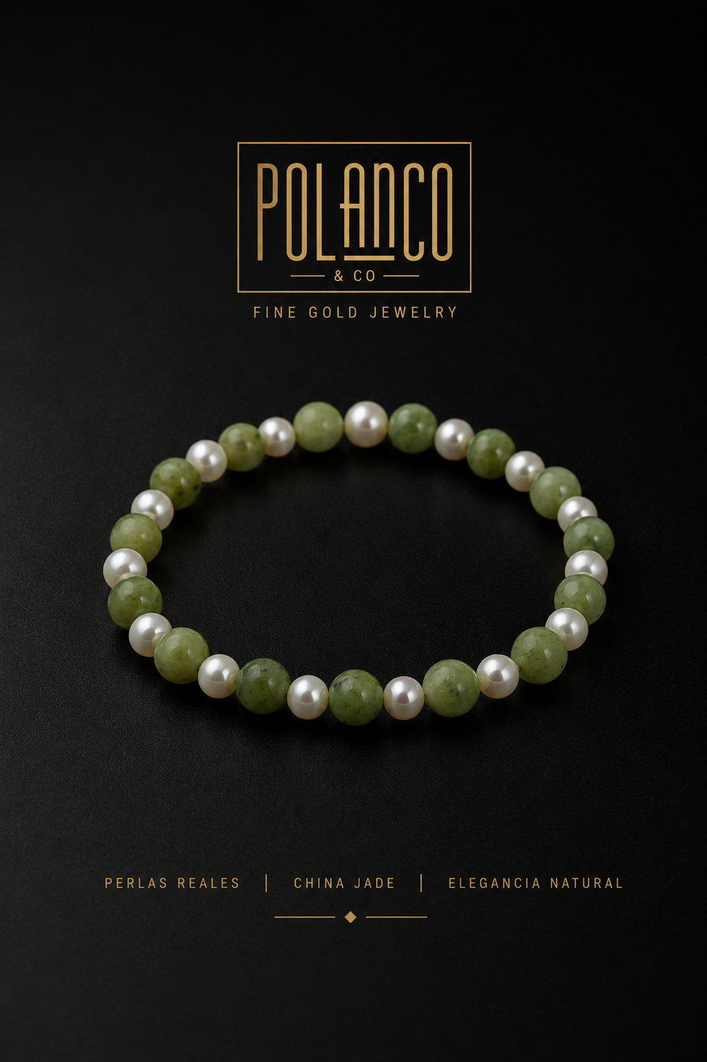 Pulsera Perla Natural y China Jade