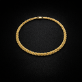 Pulsera Soga Doble 4mm en Oro Semi Sólido