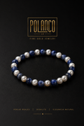 Pulsera Perla Natural y Sodalite