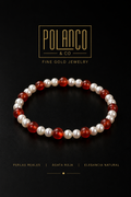 Pulsera Perla Natural y Ágata