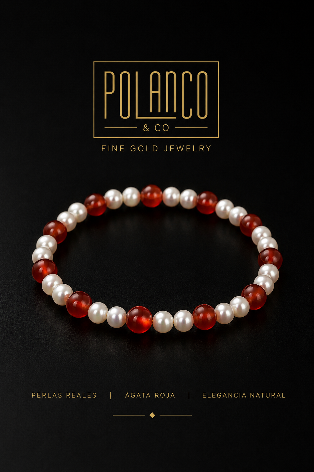 Pulsera Perla Natural y Ágata