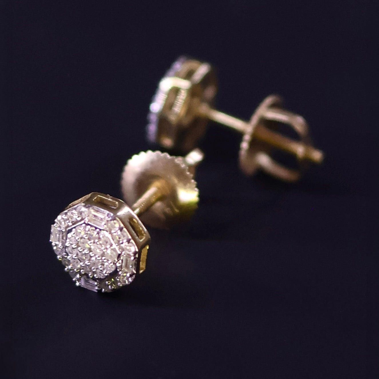 Pantalla 14k Diamantes 5.5mm